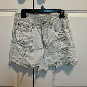 Women’s denim high waisted cut off shorts American eagle size 4